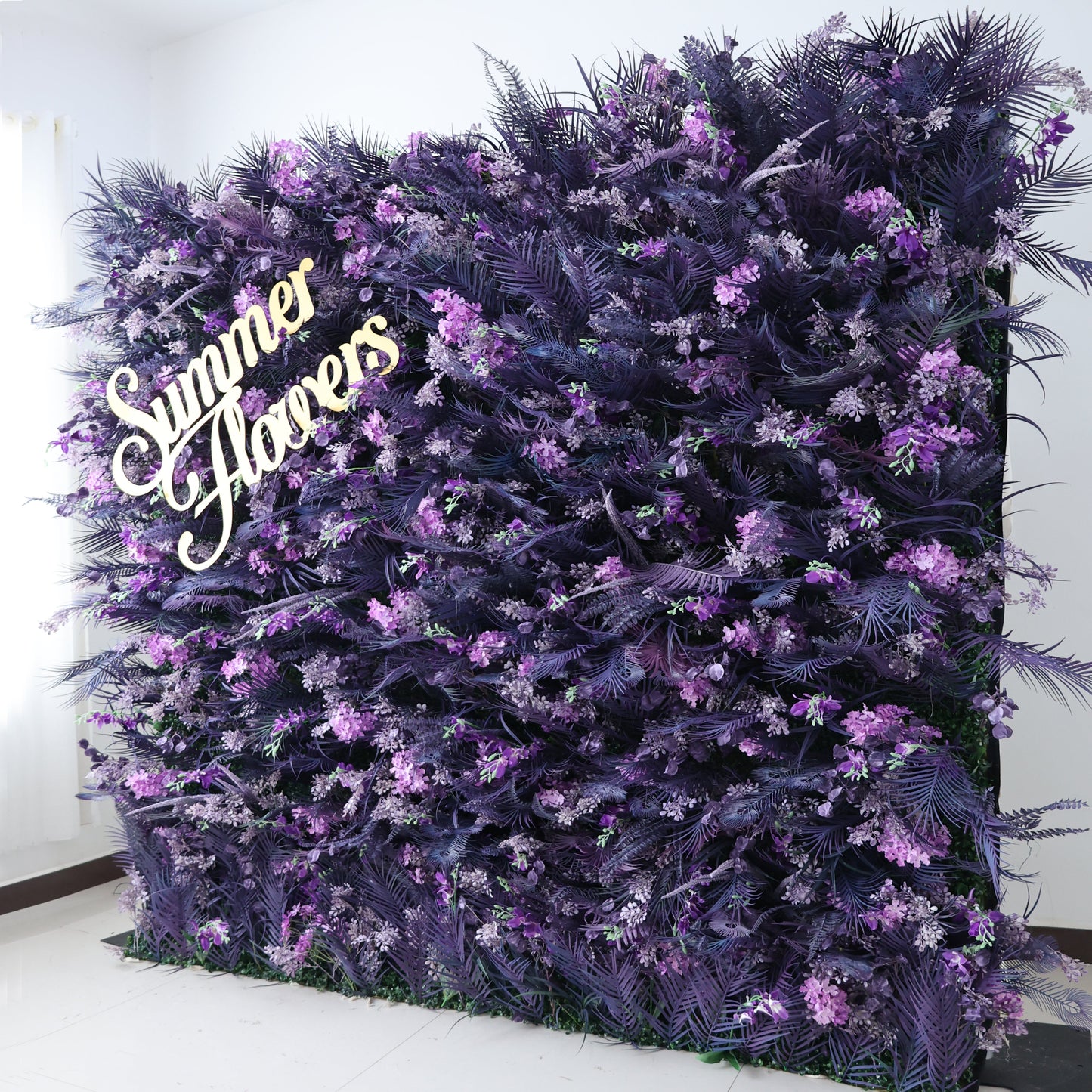 Summer Flower CB-453 8ft*8ft Cloth Back Artificial Flower Wall Roll up Fabric background