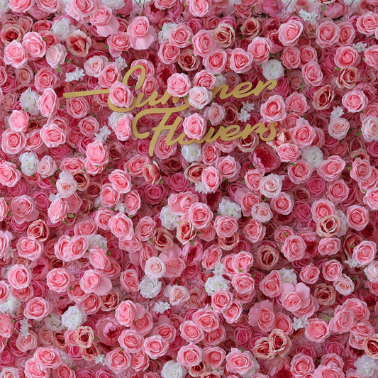 Summer Flower CB-352 8ft*8ft Cloth Back Artificial Flower Wall Roll up Fabric background