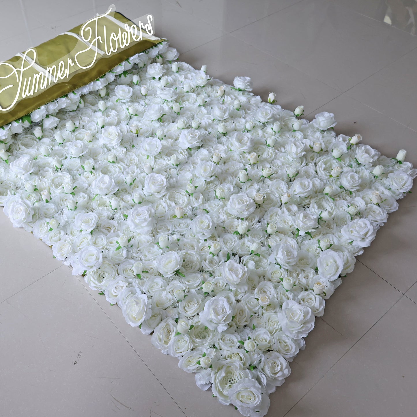 Summer Flower CB-396 8ft*8ft Cloth Back Artificial Flower Wall Roll up Fabric background