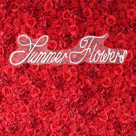 Summer Flower CB-464 8ft*8ft Cloth Back Artificial Flower Wall Roll up Fabric background