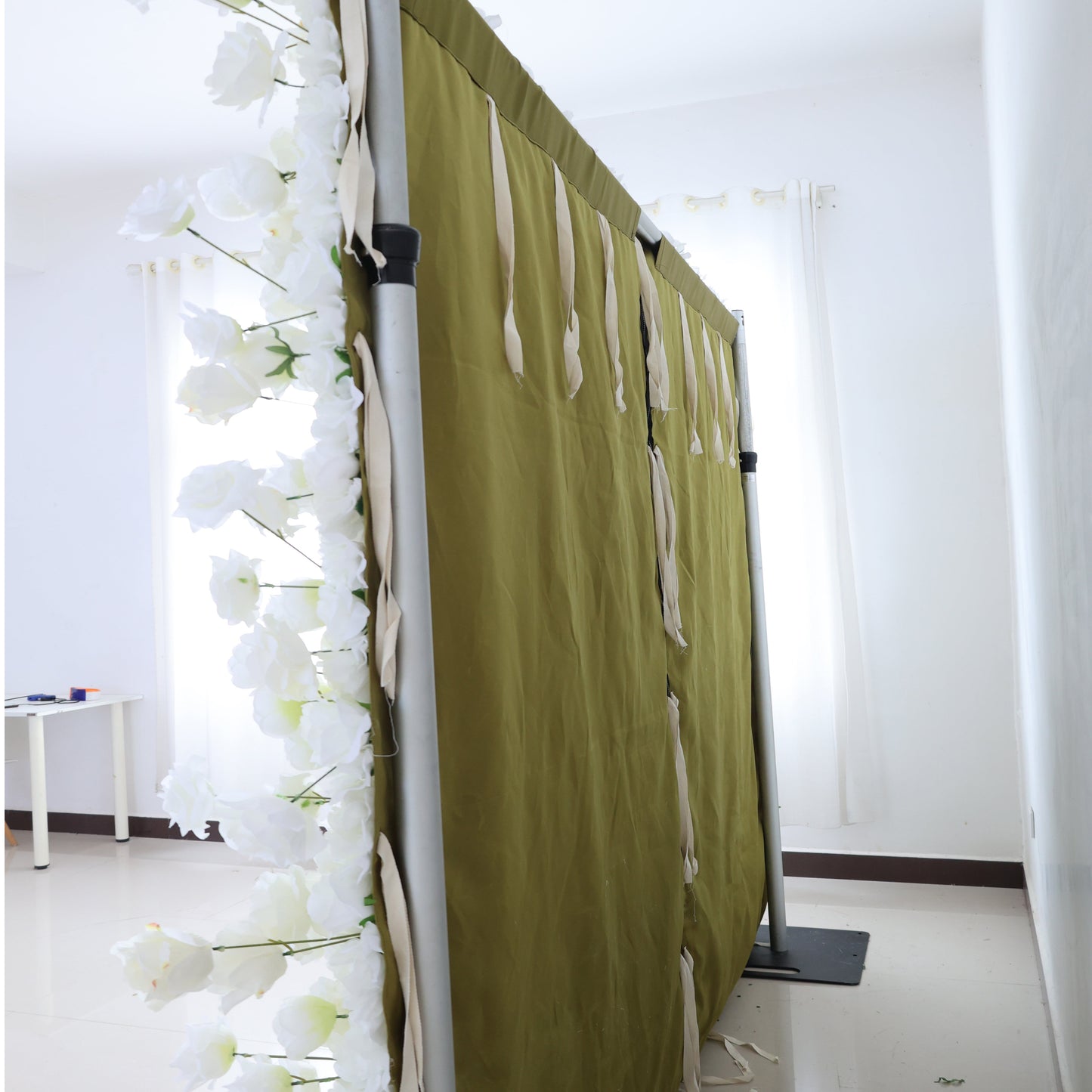Summer Flower CB-467 8ft*8ft Cloth Back Artificial Flower Wall Roll up Fabric background