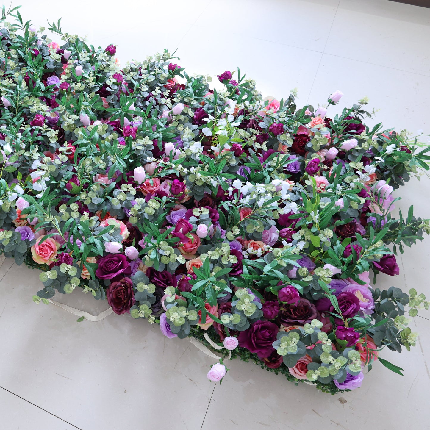 Summer Flower CB-469 8ft*8ft Cloth Back Artificial Flower Wall Roll up Fabric background