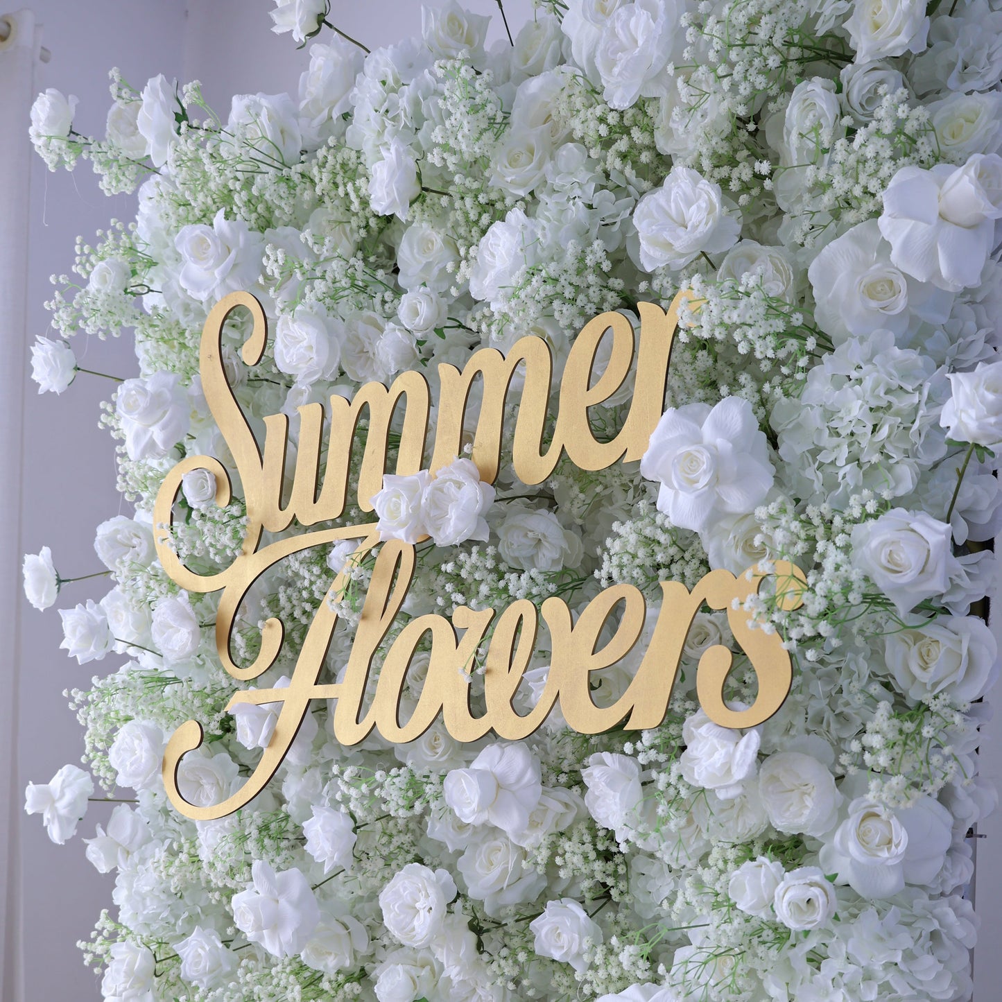 Summer Flower CB-419-2 8ft*8ft Cloth Back Artificial Flower Wall Roll up Fabric background