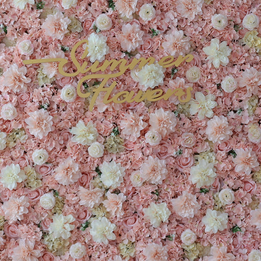 Summer Flower CB-332 8ft*8ft Cloth Back Artificial Flower Wall Roll up Fabric background