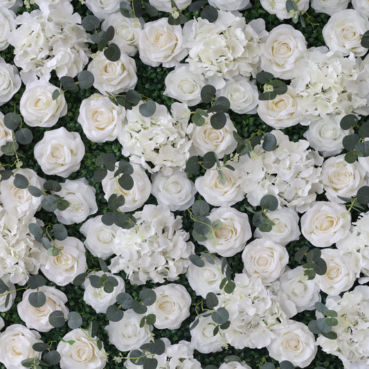 Summer Flower:CB-123 8ft*8ft Cloth Back Artificial Flower Wall Backdrop