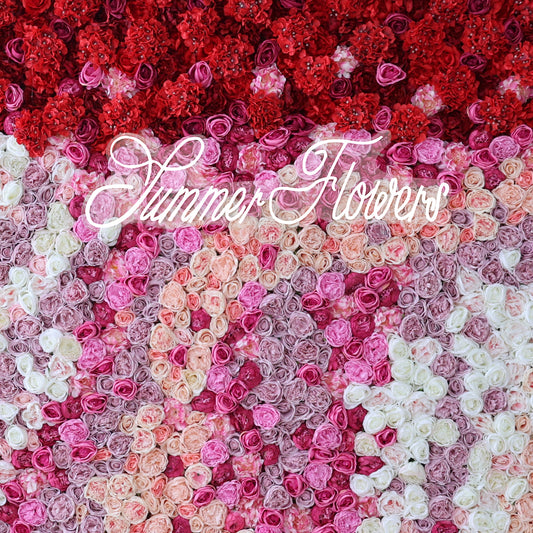 Summer Flower CB-353 8ft*8ft Cloth Back Artificial Flower Wall Roll up Fabric background