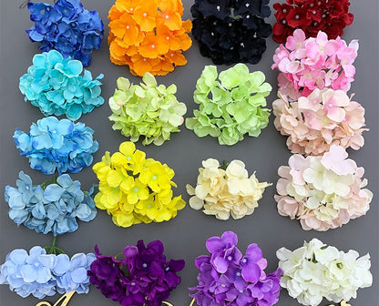 A1021 100Pcs Artificial Hydrangea Flower Head Wedding Decorations