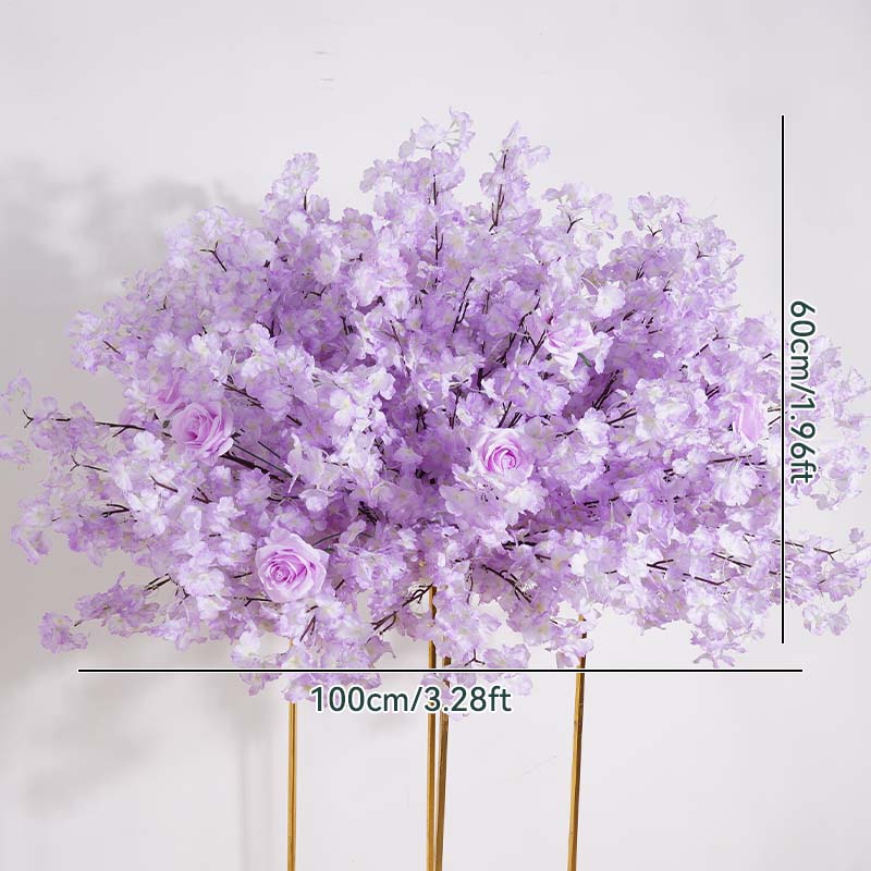 60/80/100cm White Cherry Blossom Rose Wedding Table Centerpiece Flower Ball A031 A7454