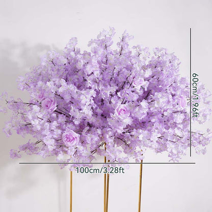60/80/100cm White Cherry Blossom Rose Wedding Table Centerpiece Flower Ball A031 A7454