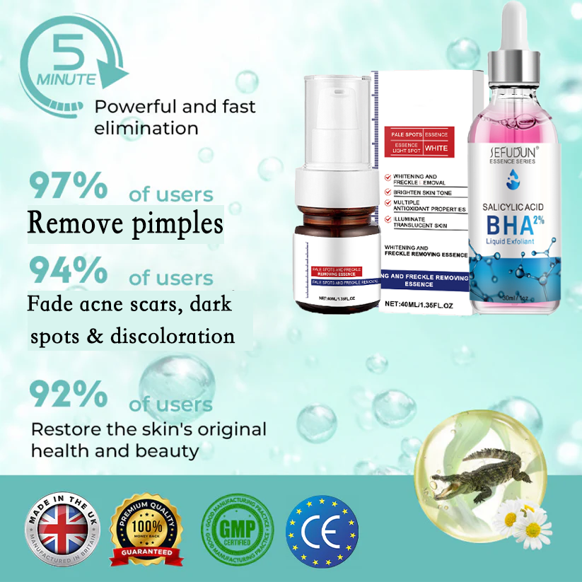 Pimple & Scar Solution: 2% Salicylic Exfoliant + High-Potency VC Essence