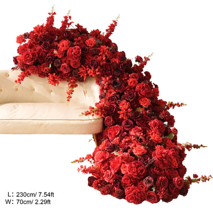 A8966 2pcs Burgundy Red Table Centerpieces Aisle Flower Wedding Banquet Supplies