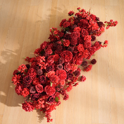 A8966 2pcs Burgundy Red Table Centerpieces Aisle Flower Wedding Banquet Supplies