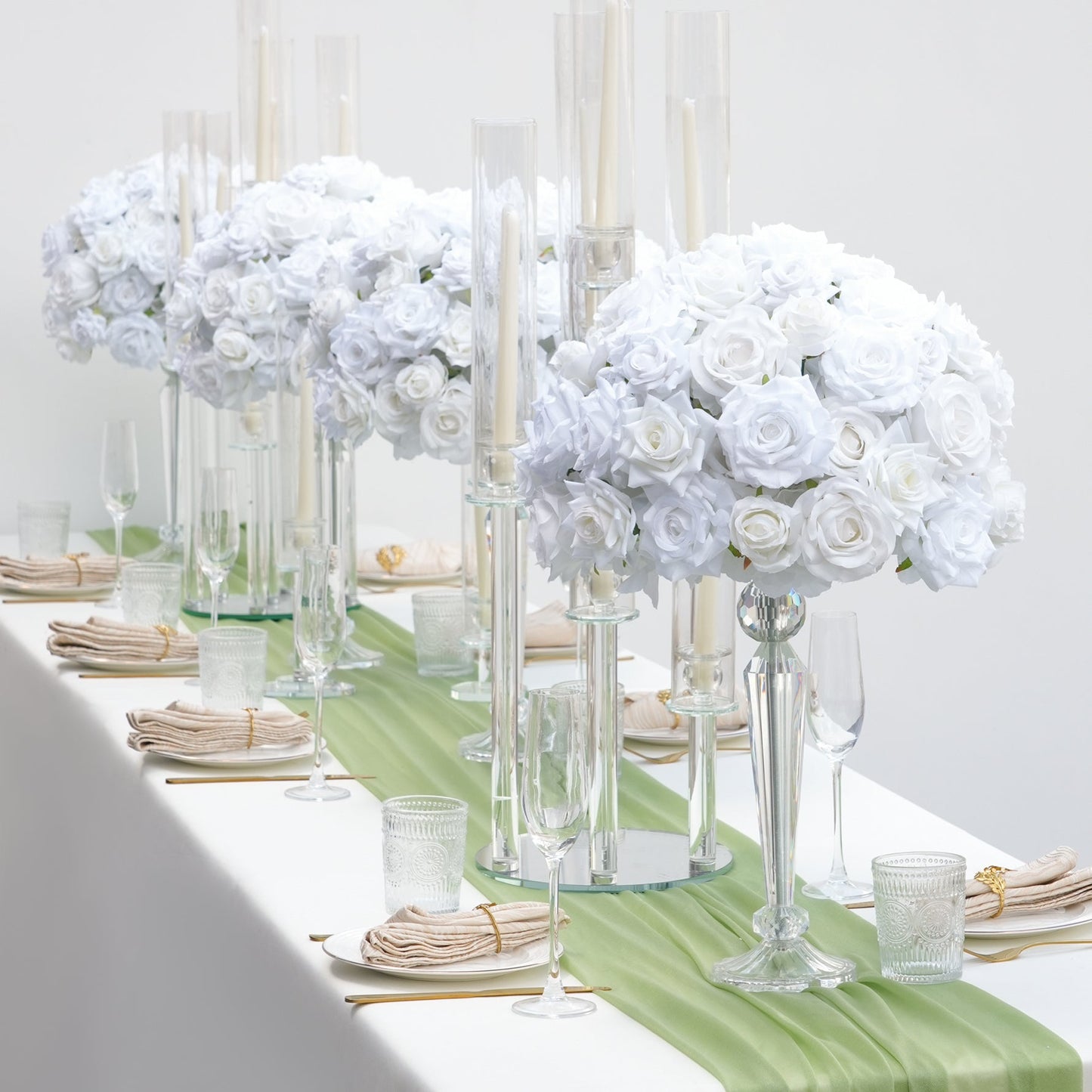 A8112  Rose Hydrangea Table Centerpiece Floral Ball Wedding Table Deor