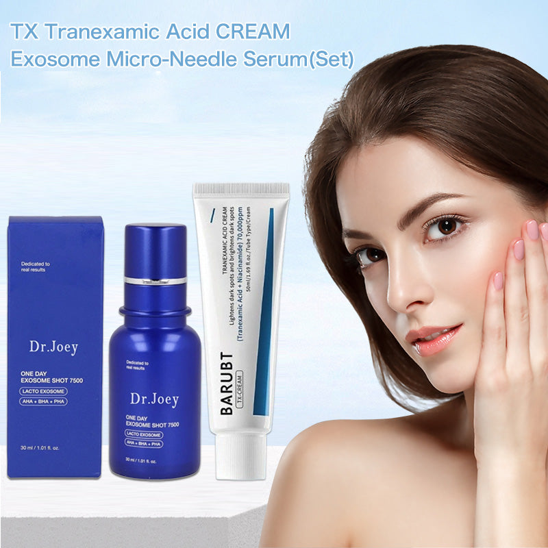 Dark Spot & Acne Solution Set – TX Tranexamic Acid Cream + Exosome Micro-Needle Serum