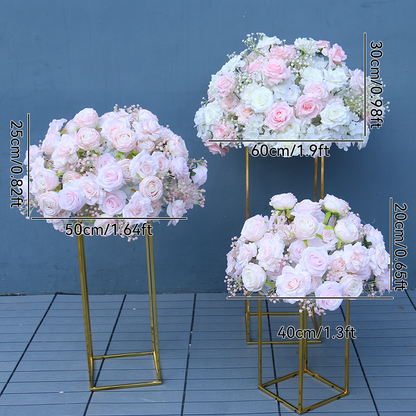 A7859 Wedding Table Centerpieces Baby Breath Rose Flower Ball 60/50/40cm