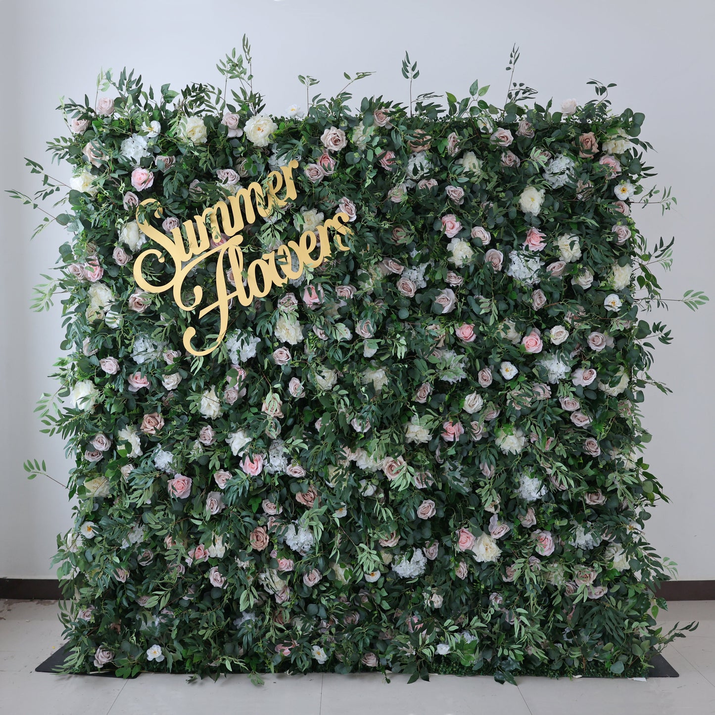 Summer Flower CB-373 8ft*8ft Cloth Back Artificial Flower Wall Roll up Fabric background