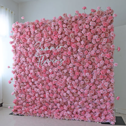 Summer Flower CB-394 8ft*8ft Cloth Back Artificial Flower Wall Roll up Fabric background