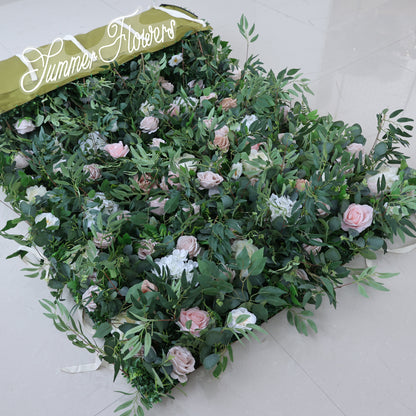 Summer Flower CB-373 8ft*8ft Cloth Back Artificial Flower Wall Roll up Fabric background