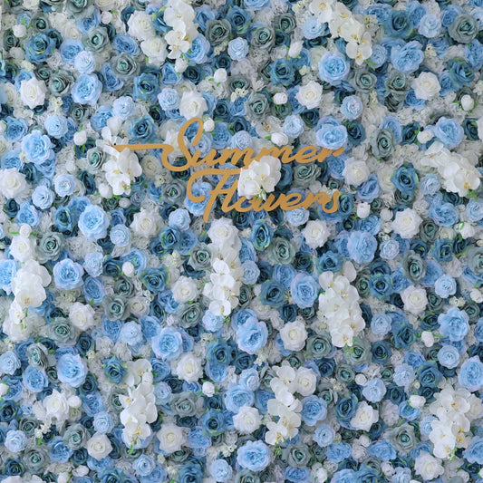 Summer Flower CB-348 8ft*8ft Cloth Back Artificial Flower Wall Roll up Fabric background