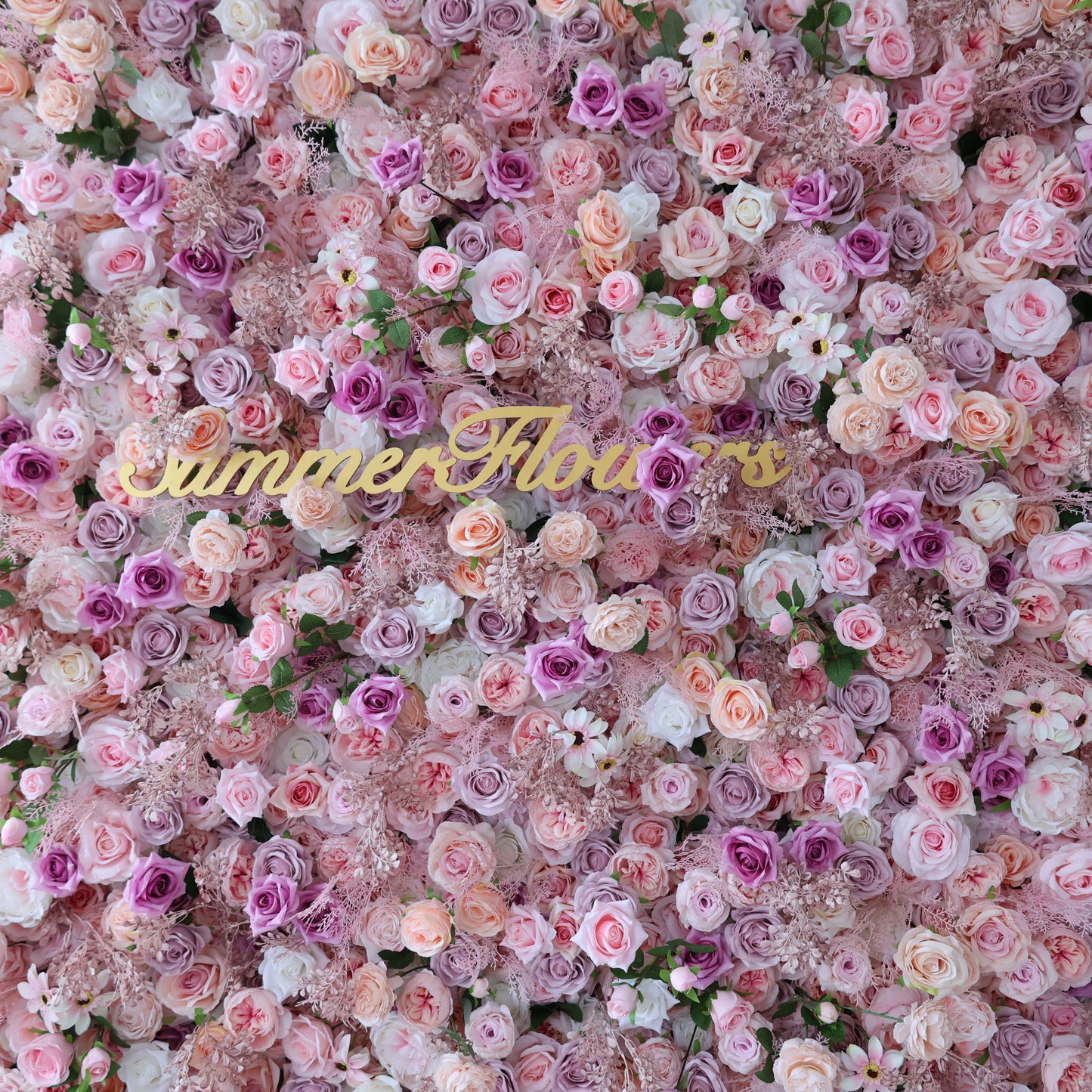 Summer Flower CB-378 8ft*8ft Cloth Back Artificial Flower Wall Roll up Fabric background