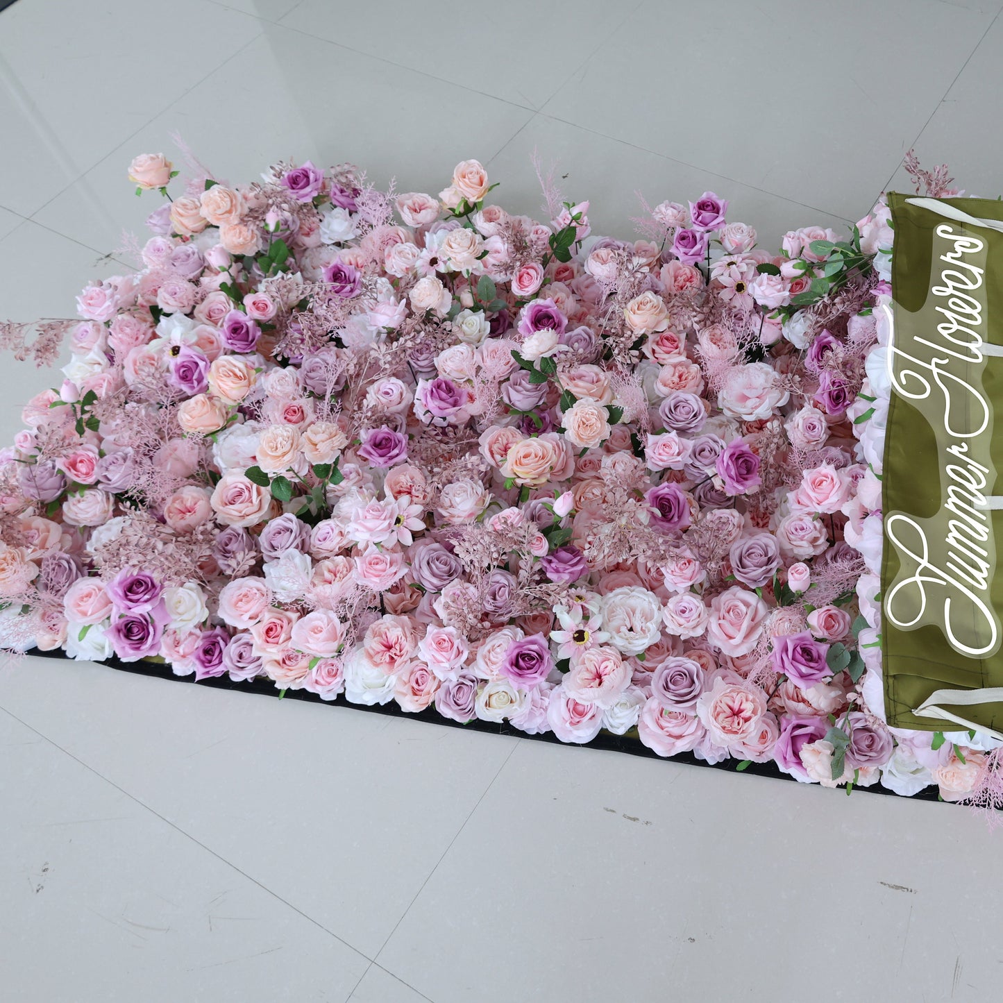 Summer Flower CB-378 8ft*8ft Cloth Back Artificial Flower Wall Roll up Fabric background