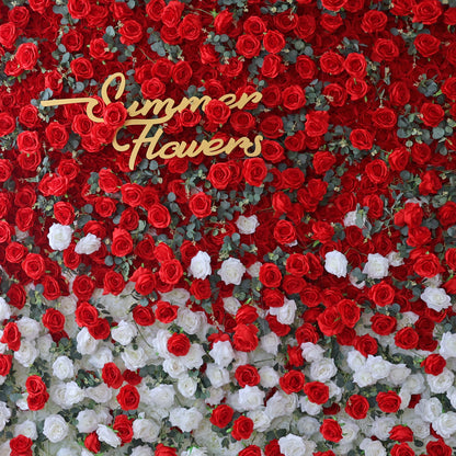 Summer Flower CB-375-2 8ft*8ft Cloth Back Artificial Flower Wall Roll up Fabric background