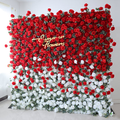 Summer Flower CB-375-2 8ft*8ft Cloth Back Artificial Flower Wall Roll up Fabric background