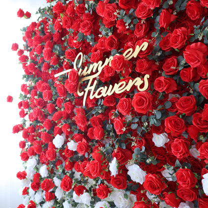 Summer Flower CB-375-2 8ft*8ft Cloth Back Artificial Flower Wall Roll up Fabric background