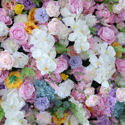 Summer Flower CB-380 8ft*8ft Cloth Back Artificial Flower Wall Roll up Fabric background