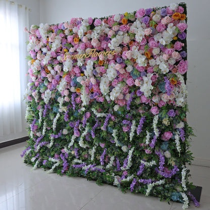 Summer Flower CB-380 8ft*8ft Cloth Back Artificial Flower Wall Roll up Fabric background