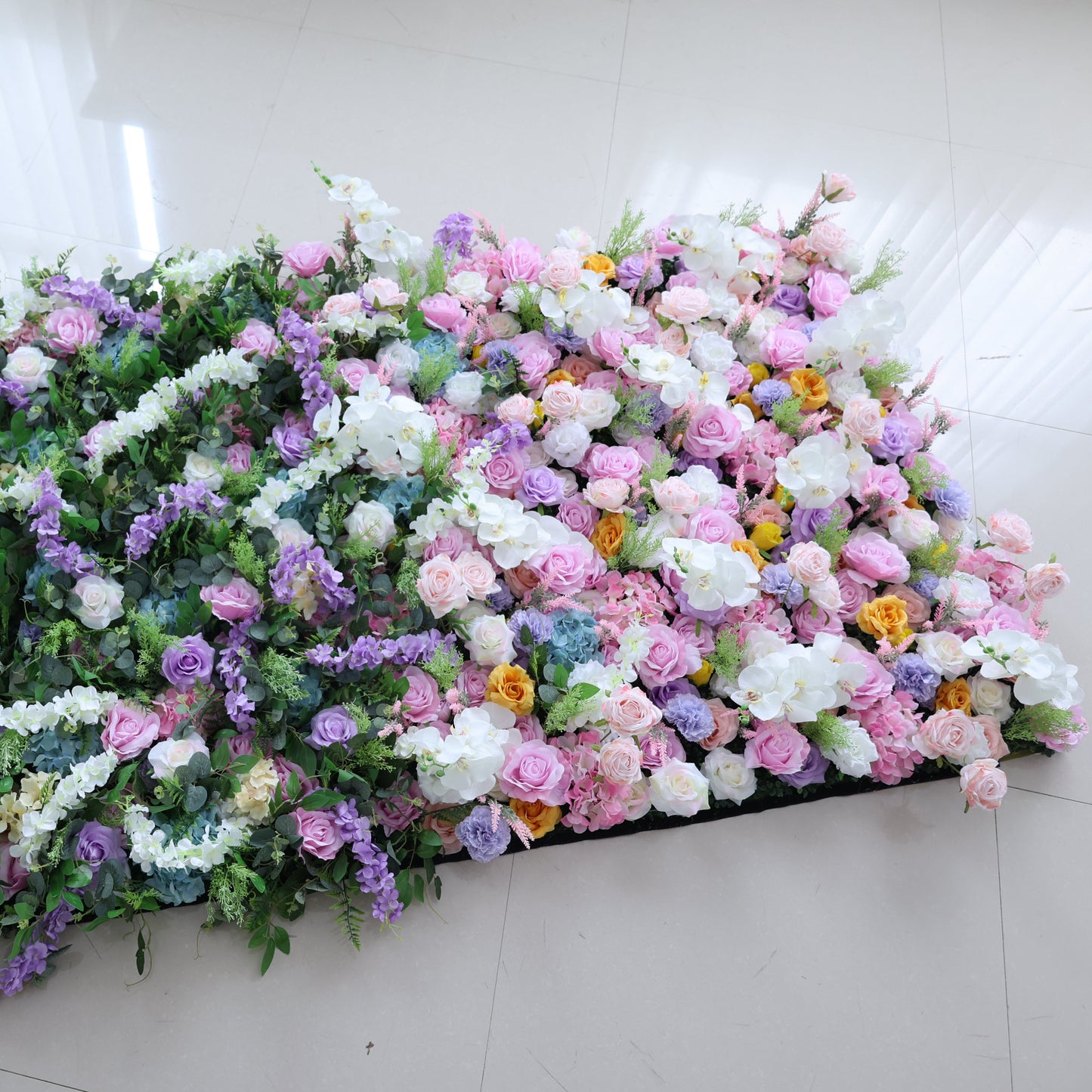 Summer Flower CB-380 8ft*8ft Cloth Back Artificial Flower Wall Roll up Fabric background