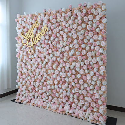 Summer Flower CB-451 8ft*8ft Cloth Back Artificial Flower Wall Roll up Fabric background