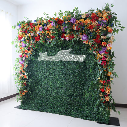 Summer Flower CB-392 8ft*8ft Cloth Back Artificial Flower Wall Roll up Fabric background
