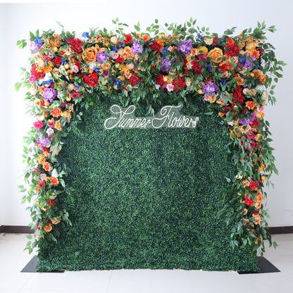 Summer Flower CB-392 8ft*8ft Cloth Back Artificial Flower Wall Roll up Fabric background