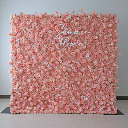 Summer Flower CB-381 8ft*8ft Cloth Back Artificial Flower Wall Roll up Fabric background
