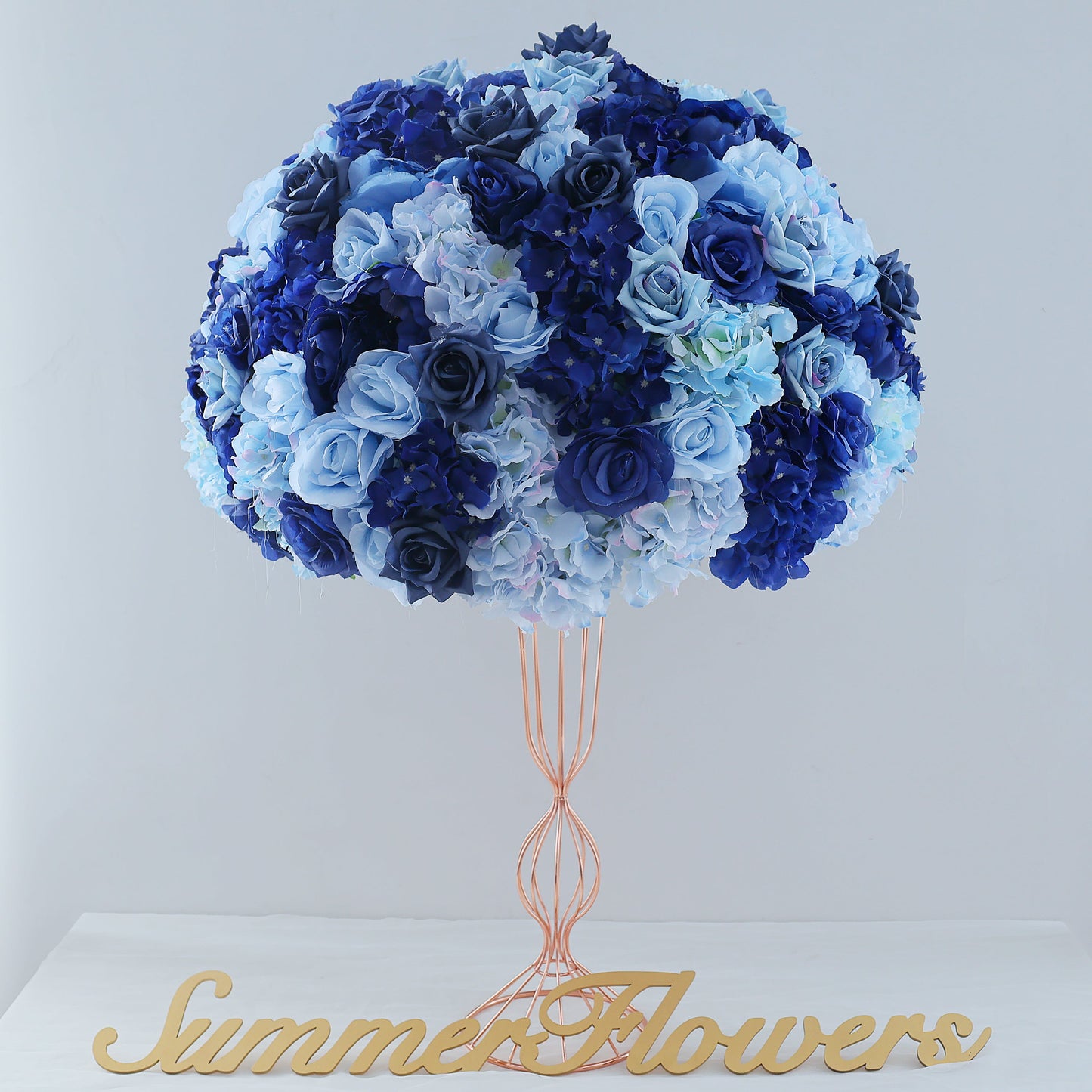 FL-063 Elegant Wedding Table Floral Reception Centerpiece Artificial Green Peony Lavender Arrangement for Wedding Ceremony