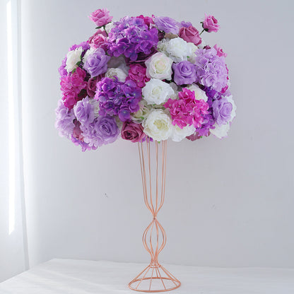 FL-064 Wholesale Bundle Hydrangea Artificial Rose Gypsophila Wedding Party Decoration Romantic Table Flower Ball