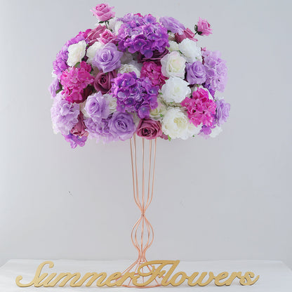 FL-064 Wholesale Bundle Hydrangea Artificial Rose Gypsophila Wedding Party Decoration Romantic Table Flower Ball