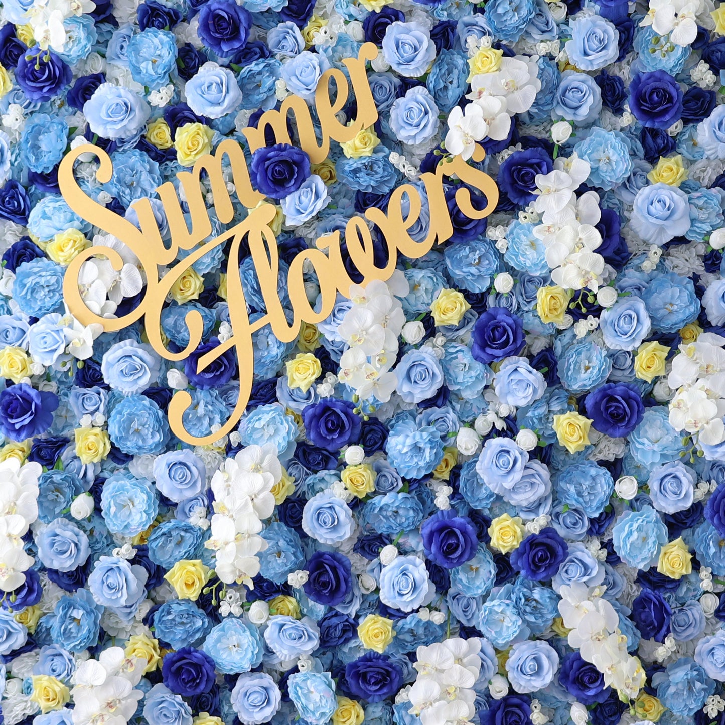 Summer Flower CB-348-3 8ft*8ft Cloth Back Artificial Flower Wall Roll up Fabric background