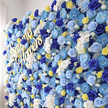Summer Flower CB-348-3 8ft*8ft Cloth Back Artificial Flower Wall Roll up Fabric background
