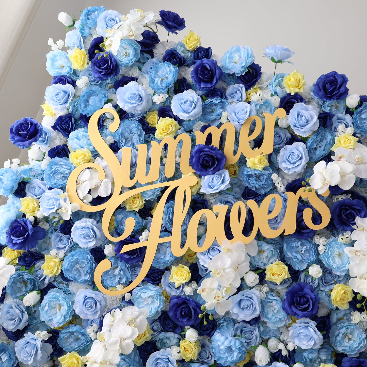 Summer Flower CB-348-3 8ft*8ft Cloth Back Artificial Flower Wall Roll up Fabric background