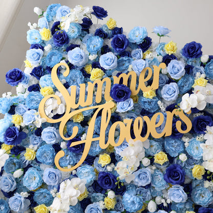 Summer Flower CB-348-3 8ft*8ft Cloth Back Artificial Flower Wall Roll up Fabric background