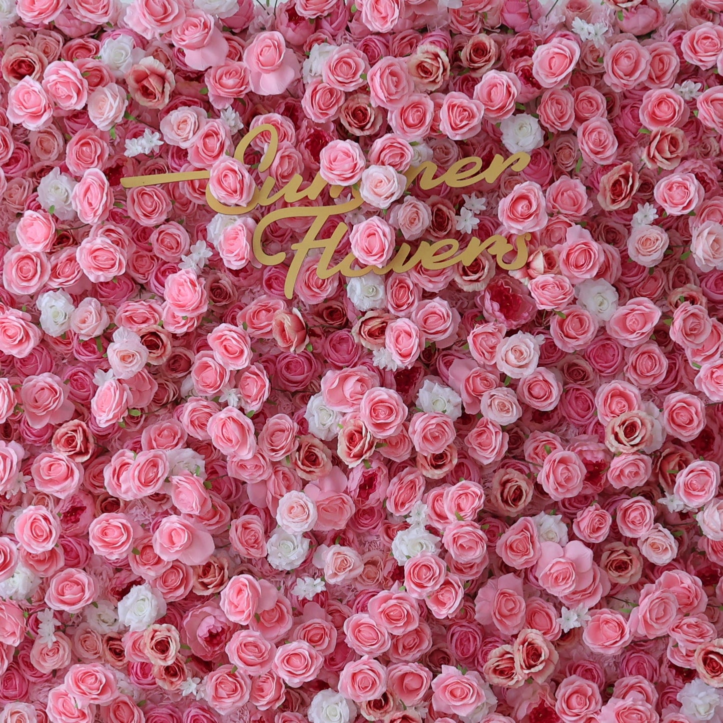 Summer Flower CB-352 8ft*8ft Cloth Back Artificial Flower Wall Roll up Fabric background