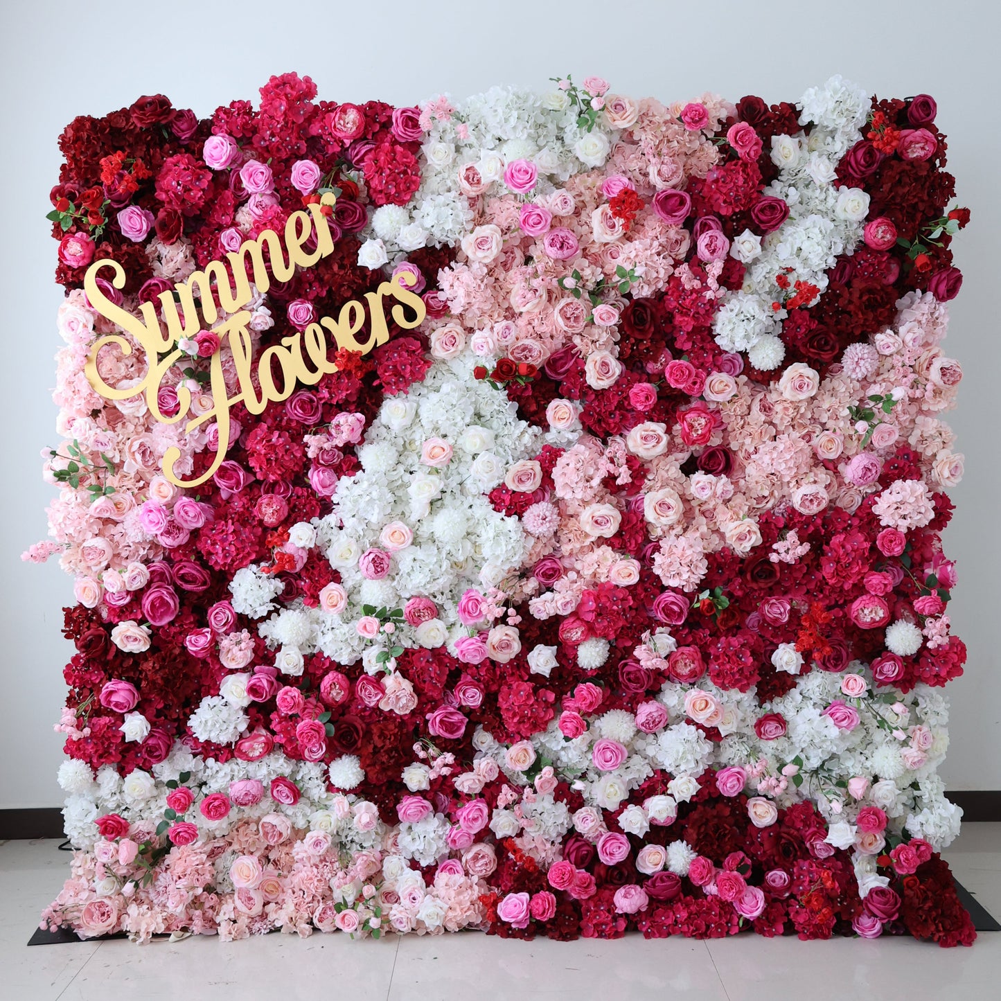 Summer Flower CB-442 8ft*8ft Cloth Back Artificial Flower Wall Roll up Fabric background