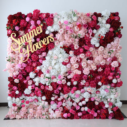 Summer Flower CB-442 8ft*8ft Cloth Back Artificial Flower Wall Roll up Fabric background