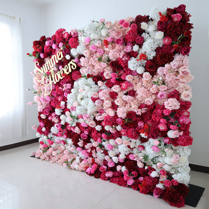 Summer Flower CB-442 8ft*8ft Cloth Back Artificial Flower Wall Roll up Fabric background