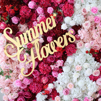 Summer Flower CB-442 8ft*8ft Cloth Back Artificial Flower Wall Roll up Fabric background