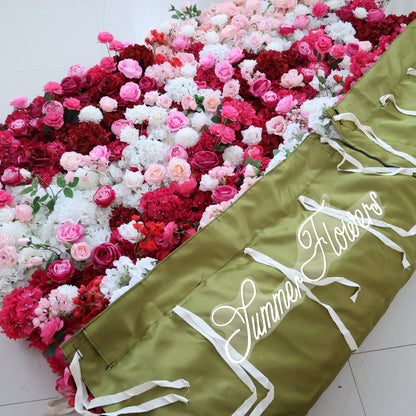 Summer Flower CB-442 8ft*8ft Cloth Back Artificial Flower Wall Roll up Fabric background