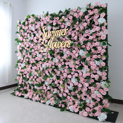 Summer Flower CB-460 8ft*8ft Cloth Back Artificial Flower Wall Roll up Fabric background