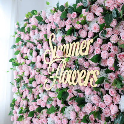 Summer Flower CB-460 8ft*8ft Cloth Back Artificial Flower Wall Roll up Fabric background